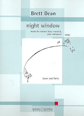 night window: music for clarinet (bass clarinet), viola and piano. Klarinette, Viola und Klavier. Partitur und Stimmen.