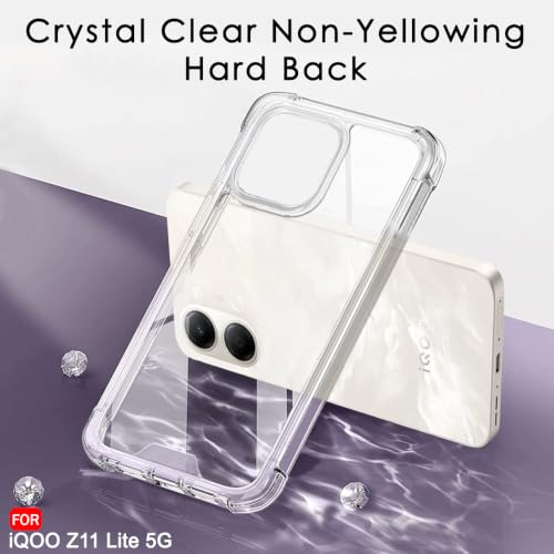 Image of TheGiftKart Crystal Clear Back Cover Case for iQOO Z11 Lite 5G | Shock Proof 360 Degree Protection | Transparent Hard Clear Back Cover Case for iQOO Z11 Lite 5G (PC & TPU, Transparent Bumper)