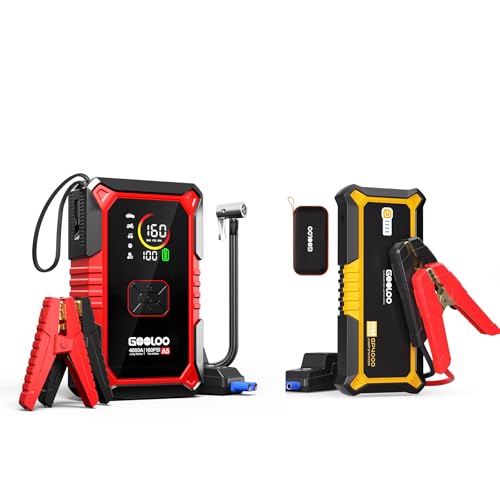 GOOLOO A5 Jump Starter with Air Compressor & GP4000 Jump Starter - Detailed View