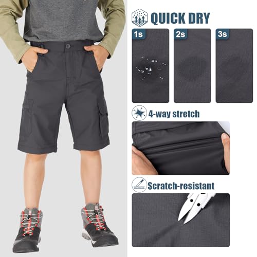 Image of Asfixiado Kids Boys Snow Pants,Youth Outdoor Hiking Fleece Lined Soft Shell Ski Windproof Camping Insulated Pants