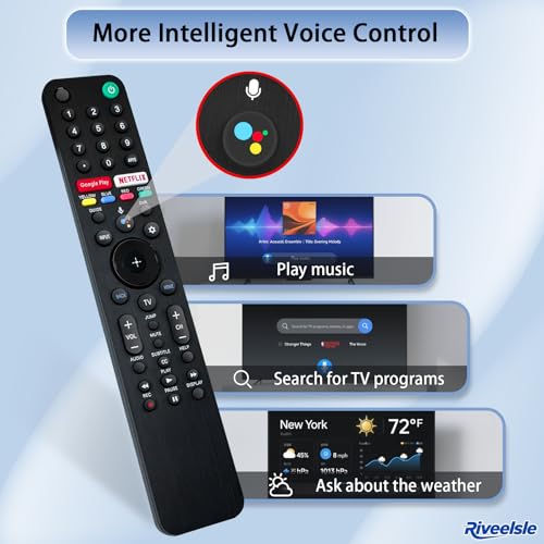 Image of Smart Voice Remote RMF-TX500U Fits Sony Bravia XR KD XBR TVs 2019-2023 | 2s Bluetooth Sync & 0.2s Rapid Response, Upgraded Smart Voice Control & Direct Hotkeys, Heavy-Duty Design, Replace RMF-TX600U