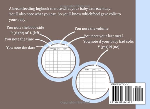 Vista 2 de My breastfeeding Logbook A notebook to follow your breastfeeding 98 pages easy to use perfect gift for a new mum