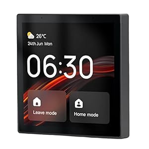 Smart Scene Wall Switch Panel with Voice Control and 4 Inch Touch Screen for Smart Home Control Compatible with ZigBee and BT Devices 100 to 240V Smart Displays