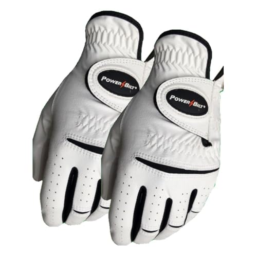 New PowerBilt Sure-Soft Golf Gloves All Weather 2-Pack Size L Cadet LH