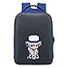 Zaino LED intelligente Zaino per laptop da 15,6 pollici Display LED programmabile Borse da scuola impermeabili di grande capacità da 20 litri Zaino da viaggio con ricarica USB (Blue)