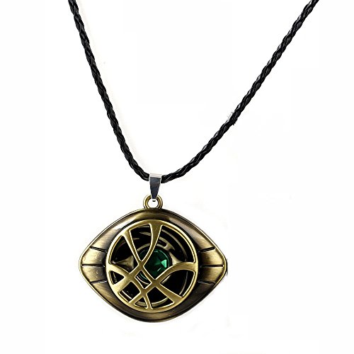 (JAYANPOO)メンズボーイズコスプレアクセサリー インフィニティウォー メイガス タイムストーン エメラルド アガモットの目 ペンダントトップ ネックレス