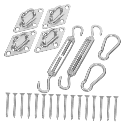 SUPVOX Sail Shade Hardware Stainless Steel Door Buckle Accessories Easy to Install for Roof Weight Hanger