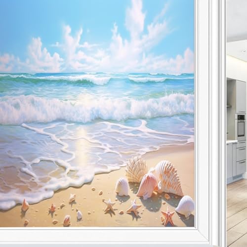 Película decorativa para ventana con privacidad Rustic Conch miniatura 1