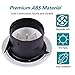 6 inch ABS Adjustable Air Vent White Round Soffit Exhaust Vent for Inline Duct Fan Outlet Vent(5.7 Inch, Front Panel:8.5 Inch)