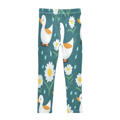 Toddler Girls Leggings Printed Yoga Pants Leggings White Daisy Duck for Kids2