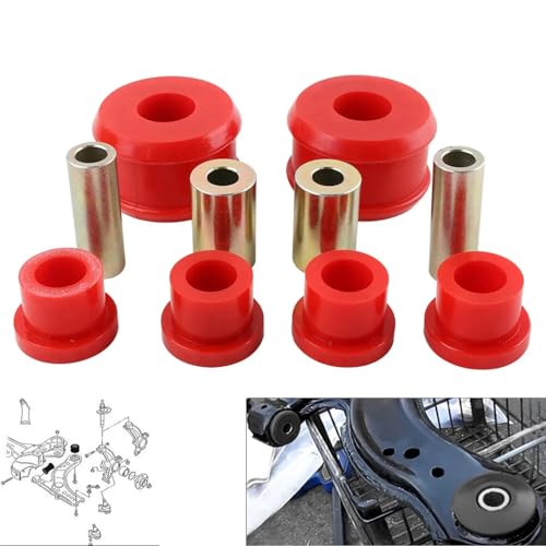 Kit buje brazo de control delantero rojo para suspensión de ruedas de VW Jetta Golf MK2 MK3 MK4 2