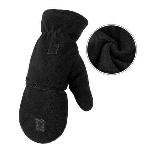 Winter Fingerless Gloves Convertible Flip Top Mittens for Men and Women Warm Half Finger Gloves for Sports Outdoor Activities- Medium3