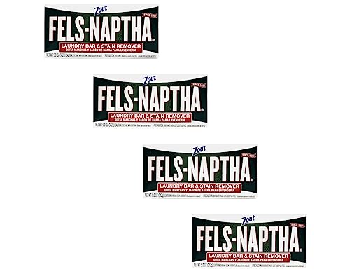 fels naptha laundry bar and stain remover, 5 ounce pack of 4