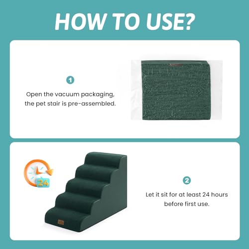 COZY KISS Wide Dog Stair for Small Dog 22.6" H, Pet Ramp for High Bed by COZY KISS - Used condition - Image 8