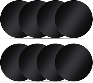 [8 Pack] TIQUS Magnetic Car Mount Holder Metal Plate, 40mm Round Black Universal Replacement Mount Metal Plate Kit with Adhesive for Magnetic Car Mount Cell Phone Holder