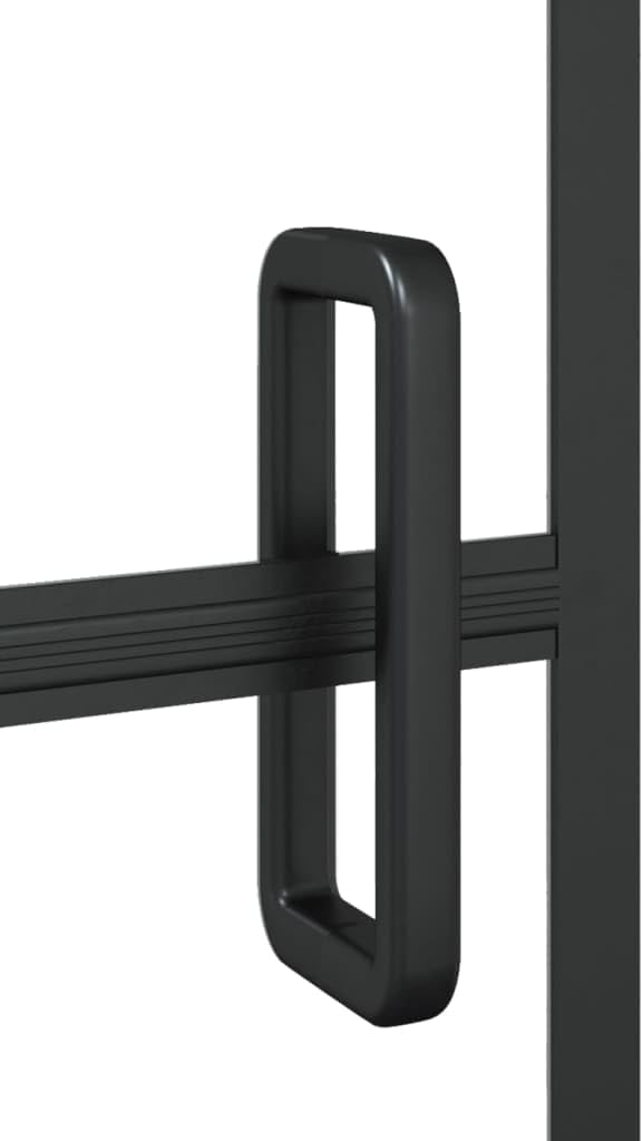 Mampara de ducha con vidrio templado ESG y marco negro 45.7" x 55.1" miniatura 5