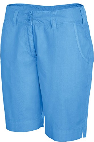 Bermuda bleu taille 44 pour femme Kariba avec poches zip et aérations