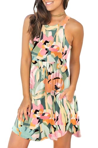 Image of HiMONE Vacation Dresses for Women 2025 Summer Dress Women's Casual Sundresses Casual Beach Petite Sun Dress XS-2XL