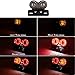 PerfecTech 40W 40-LED Motorcycle Tail Light Integrated Driving&Brake Light Turn Signal Lamp With License Plate Bracket for Harley Honda Yamaha Suzuki Kawasaki (Black)