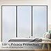 Coavas Window Privacy Film Frosted Glass Window Film Stained Glass Window Film Bathroom Window Frosting Film Day and Night Privacy Heat Blocking Non-Adhesive Window Tint for Home Office 17.5x78.7