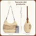 Imagen de LHHMZ Mujeres Tejido de Paja Hobo Bolso de hombro