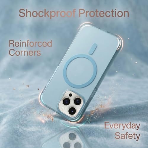 Image of amazon basics Luxury Paper Thin Case Cover for iPhone 15 Pro | Matte Finish | Compatible with magsafe | (Blue, iPhone 15 Pro)