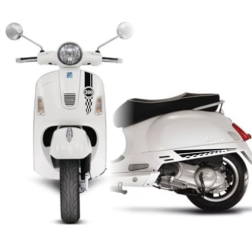 DualColorStampe Pegatinas compatibles con Piaggio Vespa GTS 300 Super GTV 300 GTV250 GTV125 Cód. M0305 (negro mate)