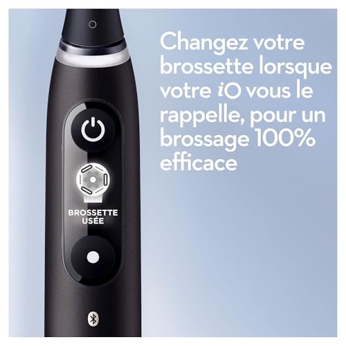 Oral-B iO Elektrische Zahnbürsten, 2 Stück, Schwarz und Rosa, Griffe mit schwarzem und weißem Display, Bluetooth, 3 Aufsteckbürsten – Bild 7