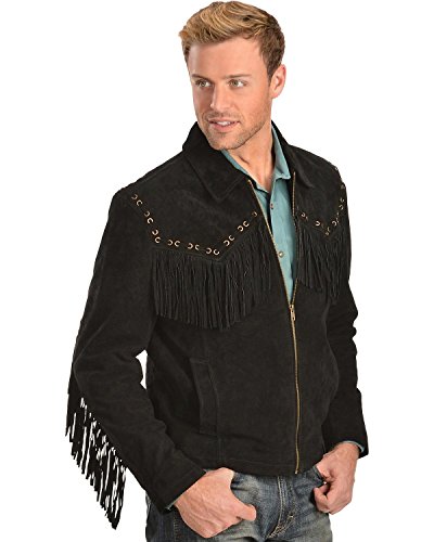 Jacket, Men's Western Suede with Fringe - Style 2214
