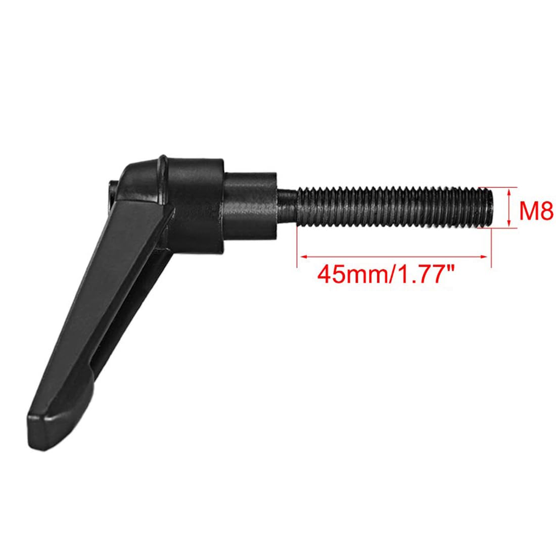 TA-VIGOR 2Pcs Adjustable Clamping Lever Handles, M8 x 45mm Locking Quick Release Push Button Ratchet Screw Knobs - Image 2