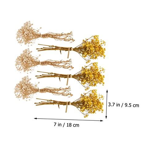 Flores Artificiales Secas Cabilock Babys Breath Decoración miniatura 4