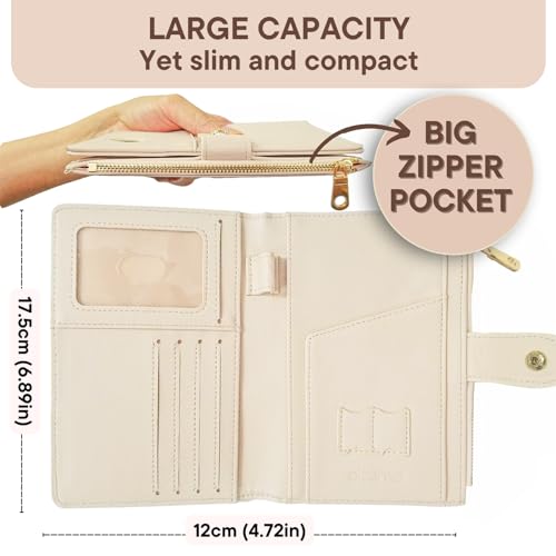 Elzama 06. BEIS (SIN SOPORTE DE AIRTAG) Passport Holder Women With Rfid Blocking, Passport Cover Wallet thumb #5