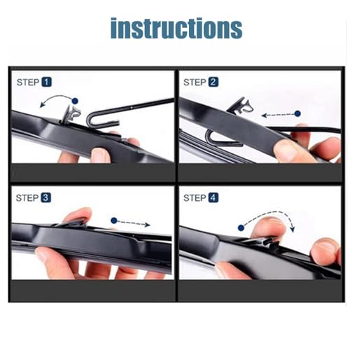 Image of Oshotto Frameless (O.E.M Type) Wiper Blades Compatible with Toyota Fortuner 2009-2015 (22 inch / 16 inch)