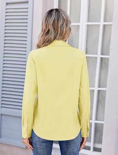 Image of Zeagoo Women's Wrinkle Free Button Down Shirts Long Sleeve Dress Shirts Collared Business Casual Blouses Tops XS-3XL