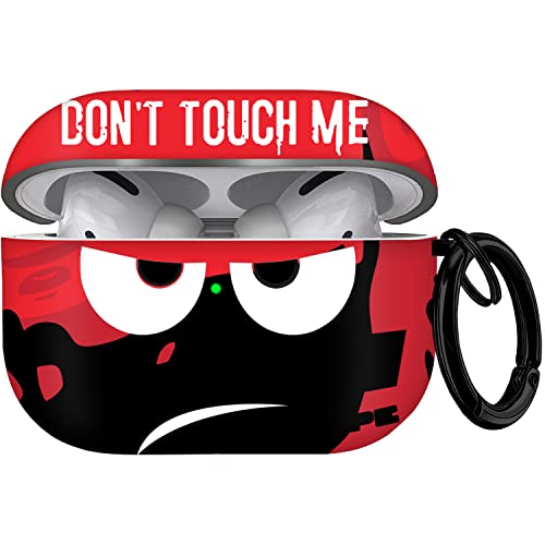Image of for Airpods Pro 2nd Generation Case 2022, Don't Touch Me for Airpods Pro 2 Cover with Keychain Soft Cute Shockproof Cover for Women Men Compatible Apple AirPod Pro 2,red