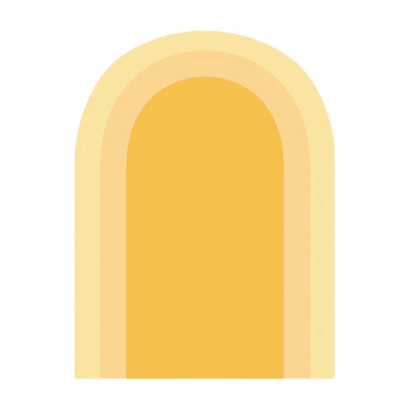 Colcolo Arch Wall Decal Boho Arch Wall Sticker Stick and Peel Bohemian Geometric Art Wallpaper, Color Block Abstract Wall Decor Headboard Home Door Decor Kids Room PVC Wallpaper Decoration, Yellow