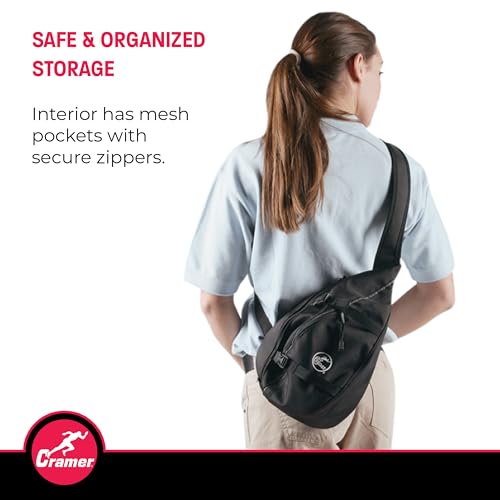 Image of Cramer AT Messenger Pack for Athletic Trainers, Durable Over the Shoulder Sling Bag, Lightweight, Empty, Fanny Pack Alternative, Carries Essential Supplies, Including Tape and Scissors, 1 Count