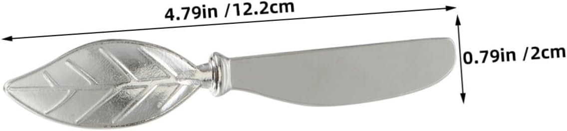 SHINEOFI Leaf Butter Knives 4pcs Zinc Alloy Spreaders for Parties