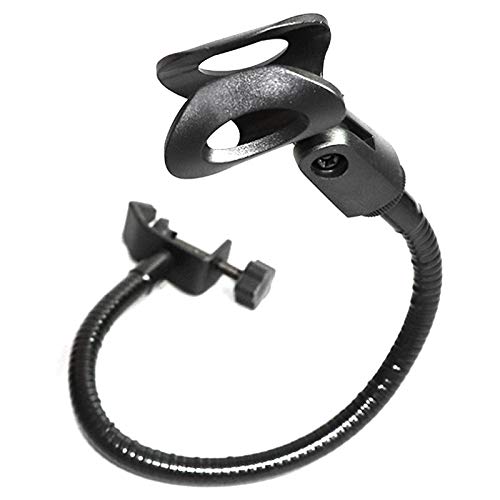 BKAUK Pied de microphone col de cygne flexible avec pince de bureau pour radio studio de radiodiffusion, équipement de diffusion en direct, stations Cover
