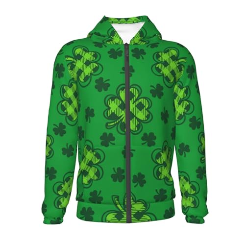 St Patrick's Day5 Kid Hoodies Boys Zip Up Sweatshirts Girls Pullover with Pocket2