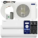 DELLA 28K BTU ODU 20 SEER2, 2 Dual Zone 12000 18000 BTU Mini Split AC, Work with Alexa and Wifi, 208-230V Cools Up to 1550 Sq.Ft, Multi Zone Ductless Pre-Charged Heat Pump, 16ft Installation Kits