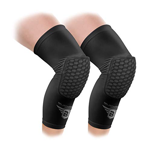 Bucwild Sports Padded Knee Sleeves & Leg Sleeves for Youth & Adults, 1 Pair