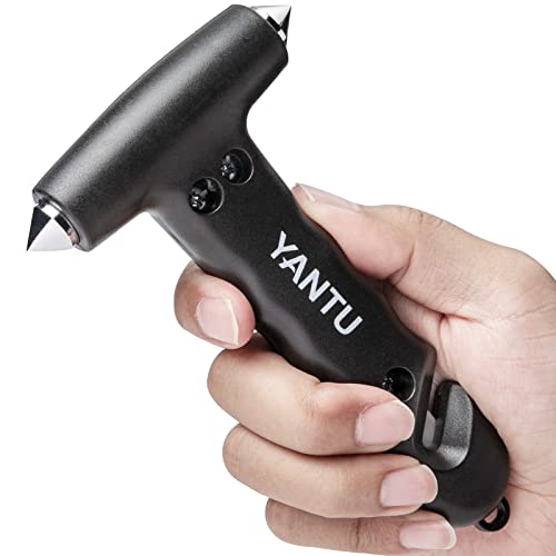 YANTU Window Breaker & Seatbelt Cutter, Car Glass Breaker, Double-Sided Tungsten Steel Hammerheads, 2 in 1 Life-Saving Car Safety Hammer, Necessary Automotive Tool for Emergency