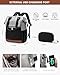 LOVEVOOK Laptop Backpack for Women, 15.6 Inch Work Laptop Bag with USB Port, Fashion Teacher Nurse Backpack Purse, Waterproof Travel Computer Backpack with Organizer Bag, 2PCS, Grey-Black