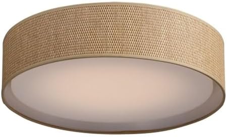 Maxim Lighting 10232GC Prime-120/277V 28W 1 LED Flush Mount-20 Inches Wide by 5.5 inches high, Finish Color: Grass Cloth