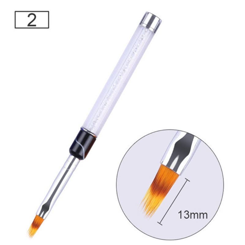 SLSFJLKJ Gel Pinsel Liner Malerei Stift Acryl Zeichnung for Nägel Gradienten Strass Griff Nail Art Werkzeug – Bild 4