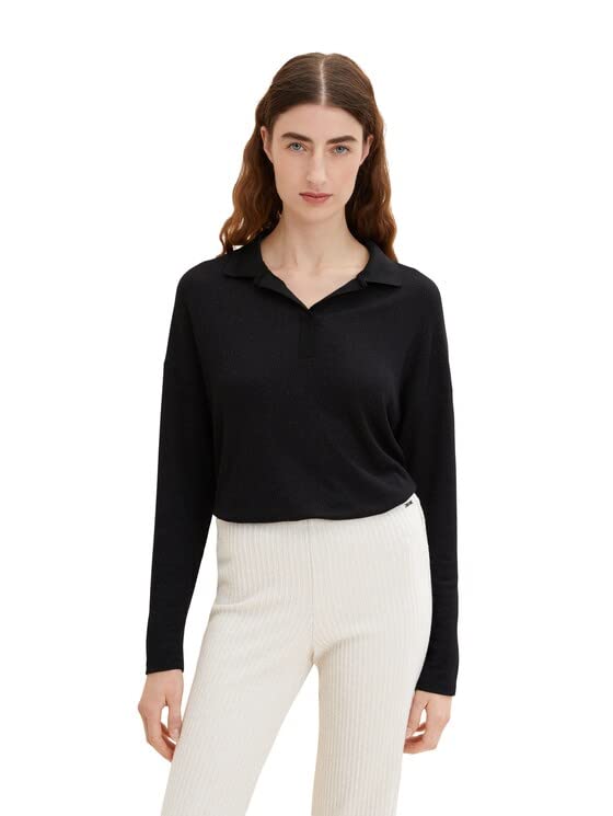 Polo de manga larga TOM TAILOR mujer de algodón casual chic 5