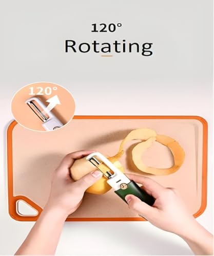 Image of 2-in-1 Fruit Knife & Peeler | Portable Folding Paring Knife with Stainless Steel Blade | Compact Travel Kitchen Tool | Vegetable & Fruit Cutter with Safety Cover