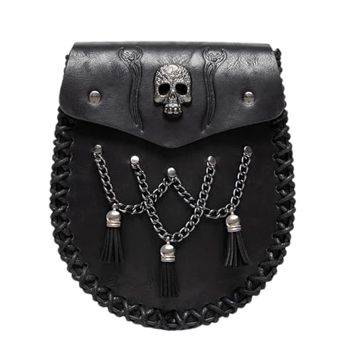 Retro Fanny Pack Riñonera Medieval - Cartera de Cuero Sintético - Riñonera Portátil Soporte para Teléfono Móvil Riñonera para Hombres Accesorios Renacimiento