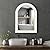 36x24 Inch Arched Wall Mirror with Wooden Frame, Rustic Farmhouse Decorative Arch Mirrors for Bathroom, Bedroom, Living Room, Entryway & Kitchen